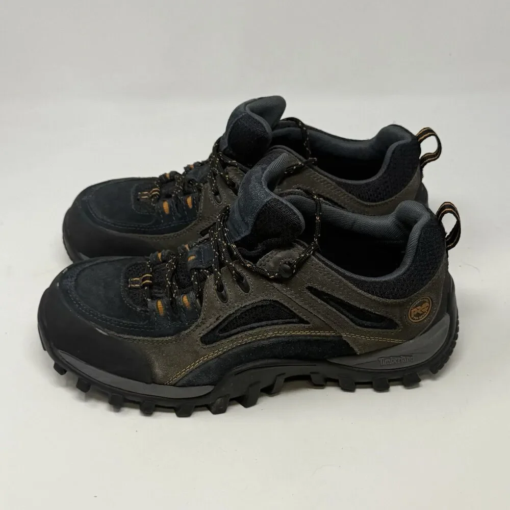 Timberland Pro Mudsill Steel Toe Work Shoes Mens 7.5 Blue Gray Suede Lace Up